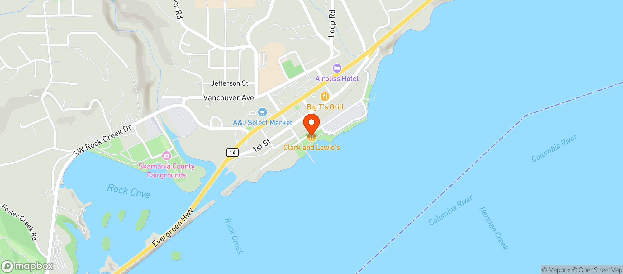 Map showing CLARK & LEWIES