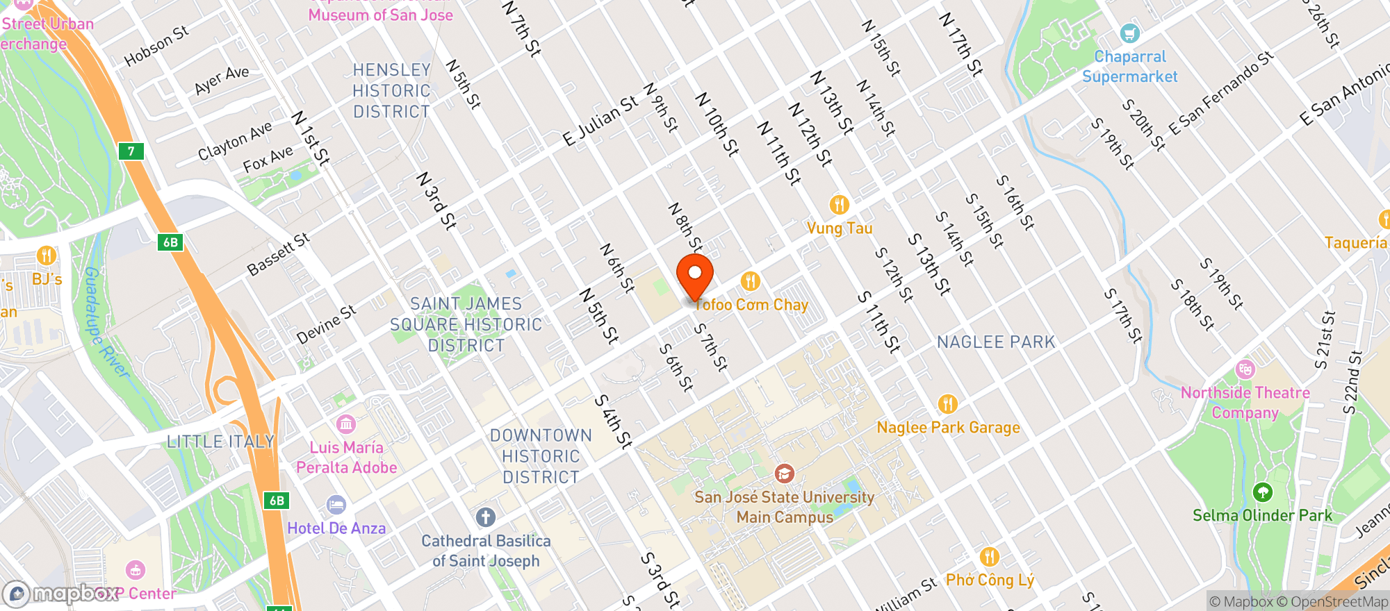 Map showing Tostadas
