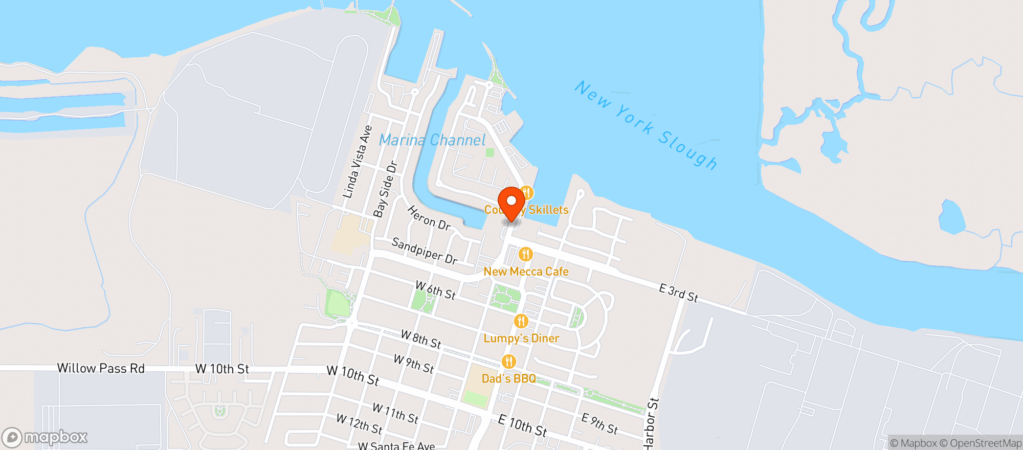Map showing Elks Lodge