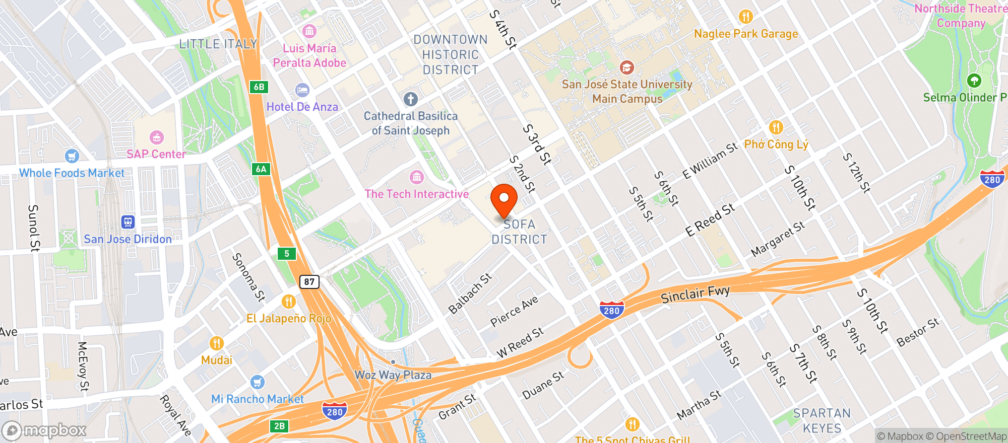 Map showing Haberdasher