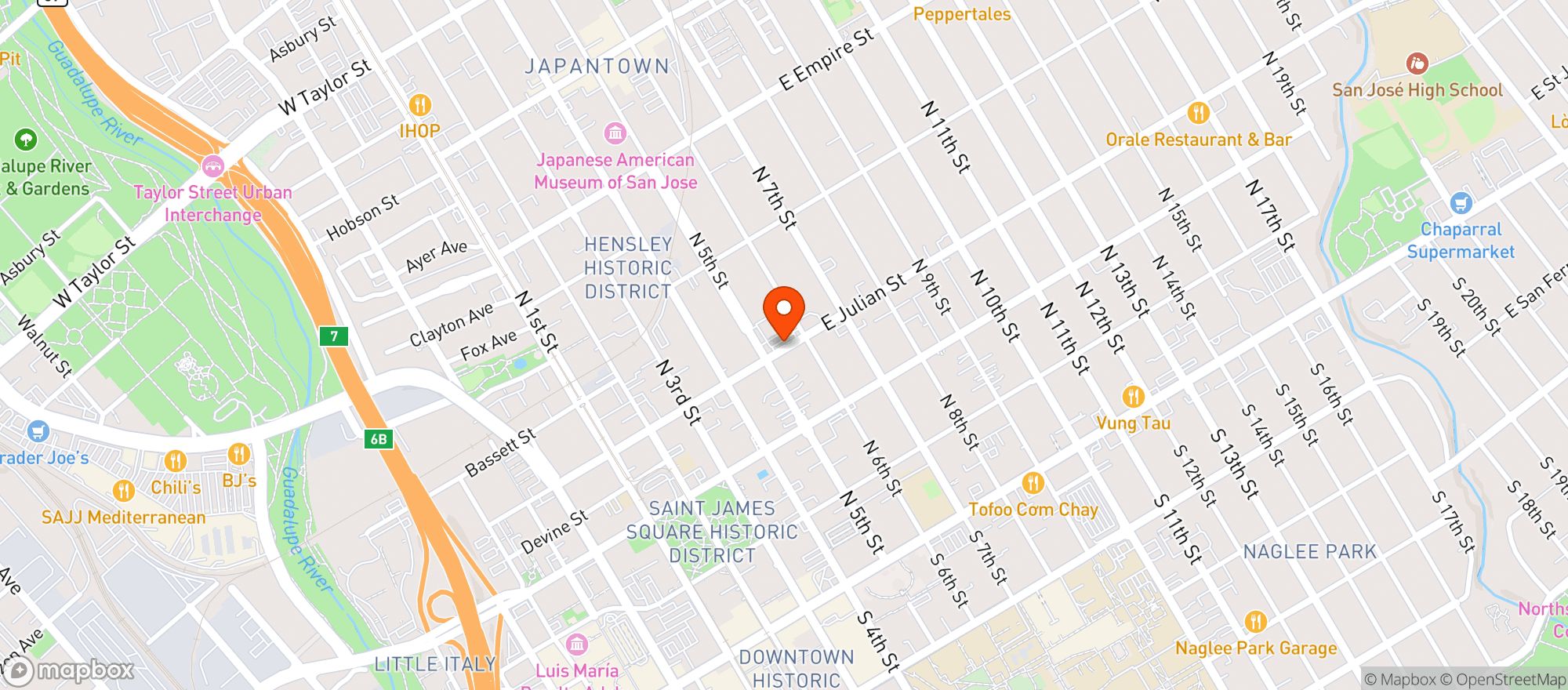 Map showing Cardenas Market