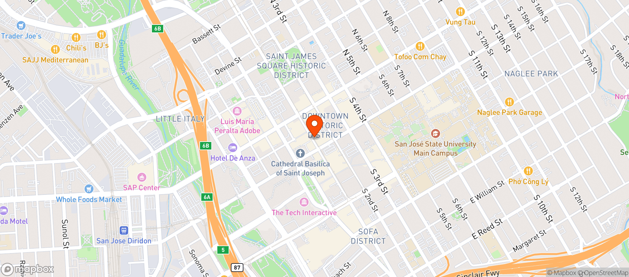 Map showing Paper Plane