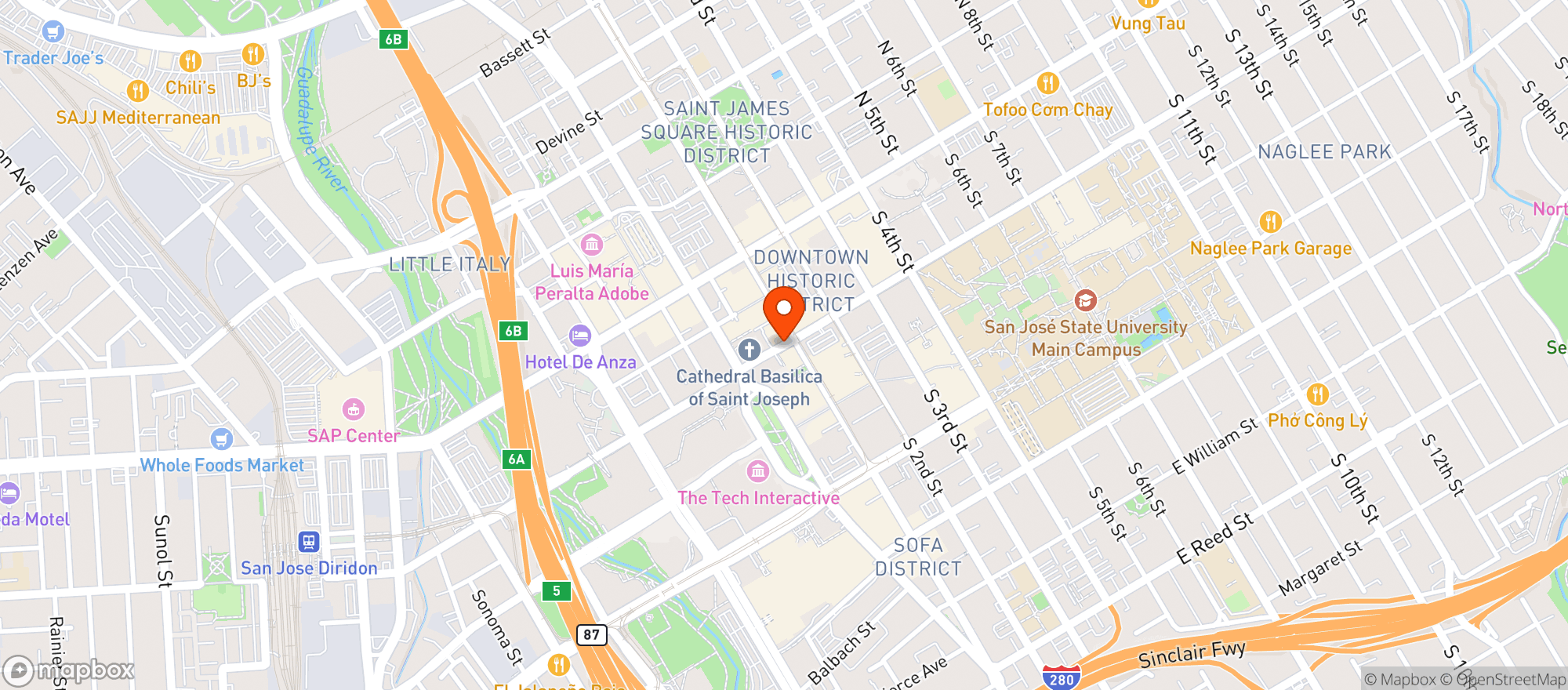 Map showing Mezcal Restaurant