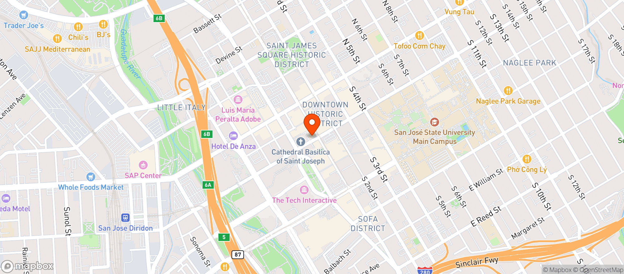 Map showing Rookies Sports Lodge