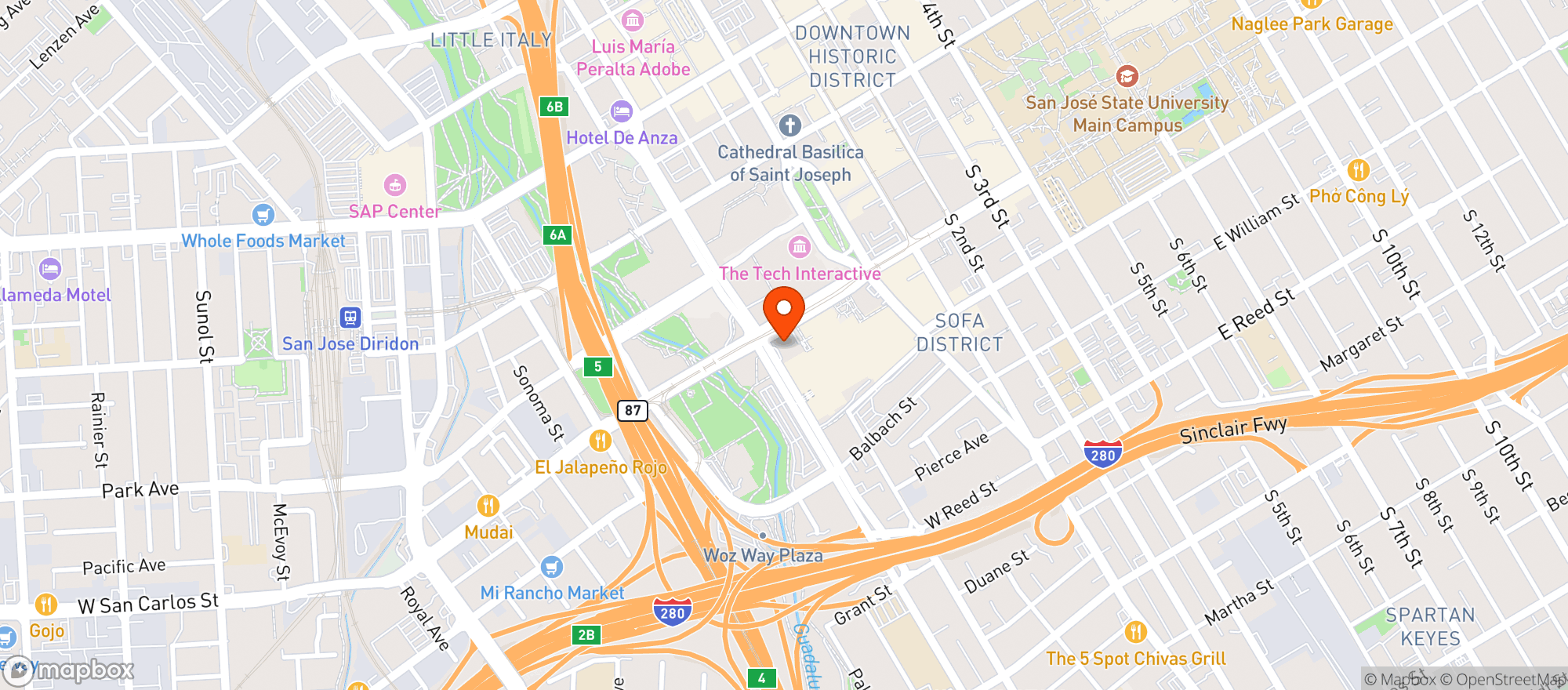 Map showing Hilton