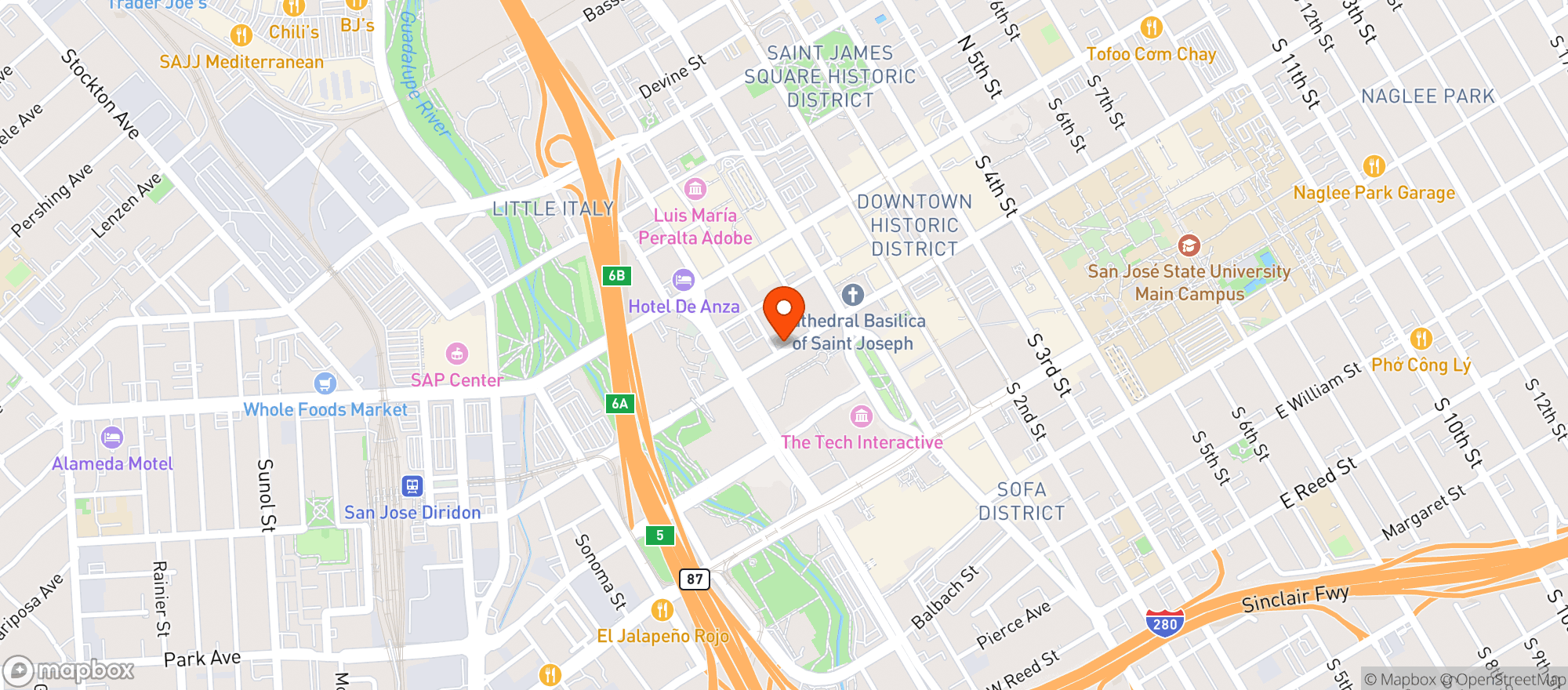 Map showing Caravan Lounge