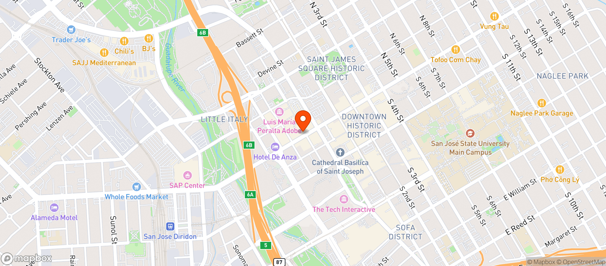 Map showing Olla Cocina