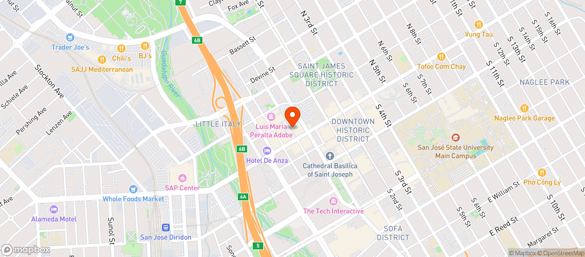 Map showing Sushi Confidential