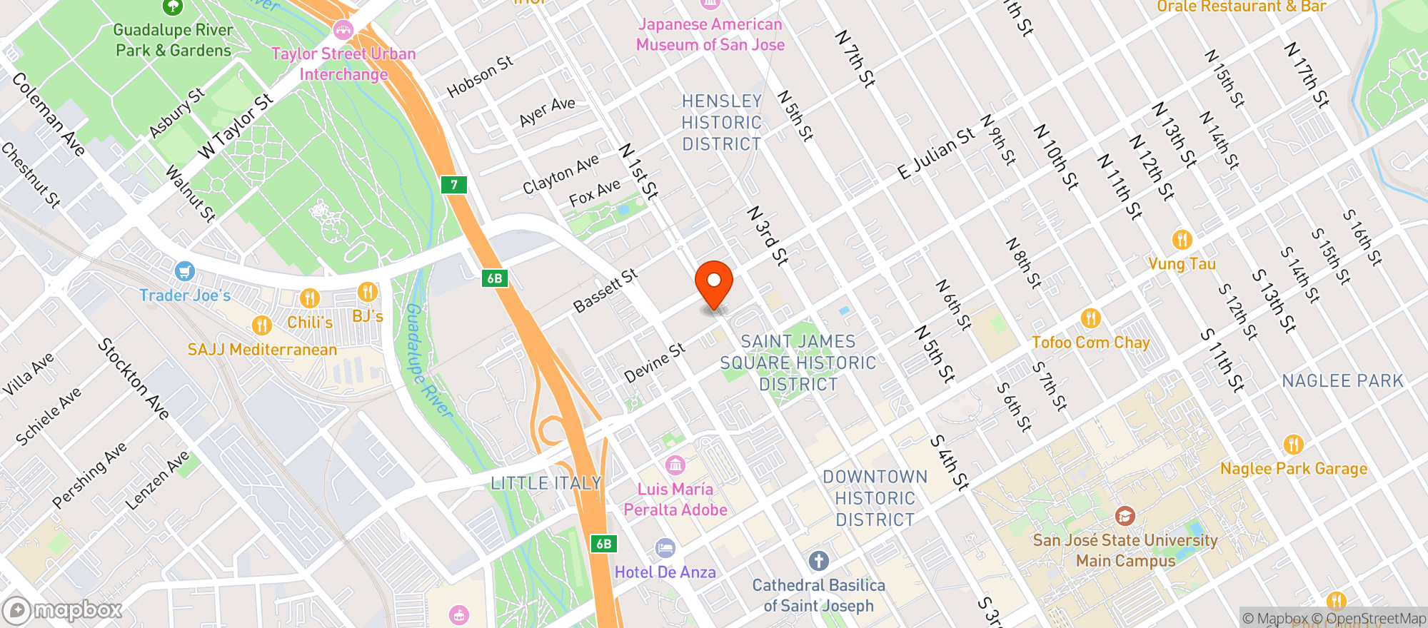 Map showing Trials Pub