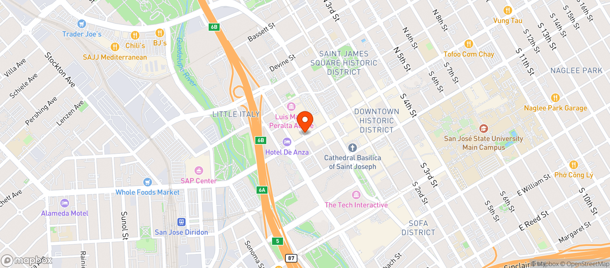 Map showing The Pressroom