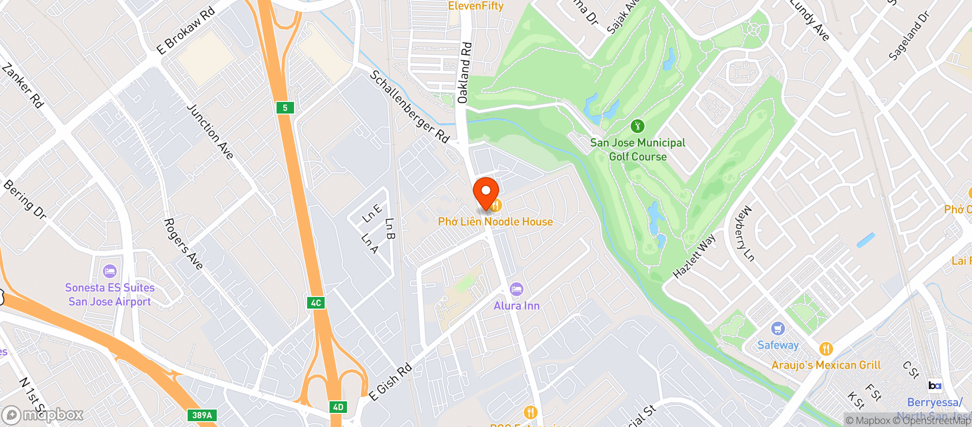 Map showing Easy Mart