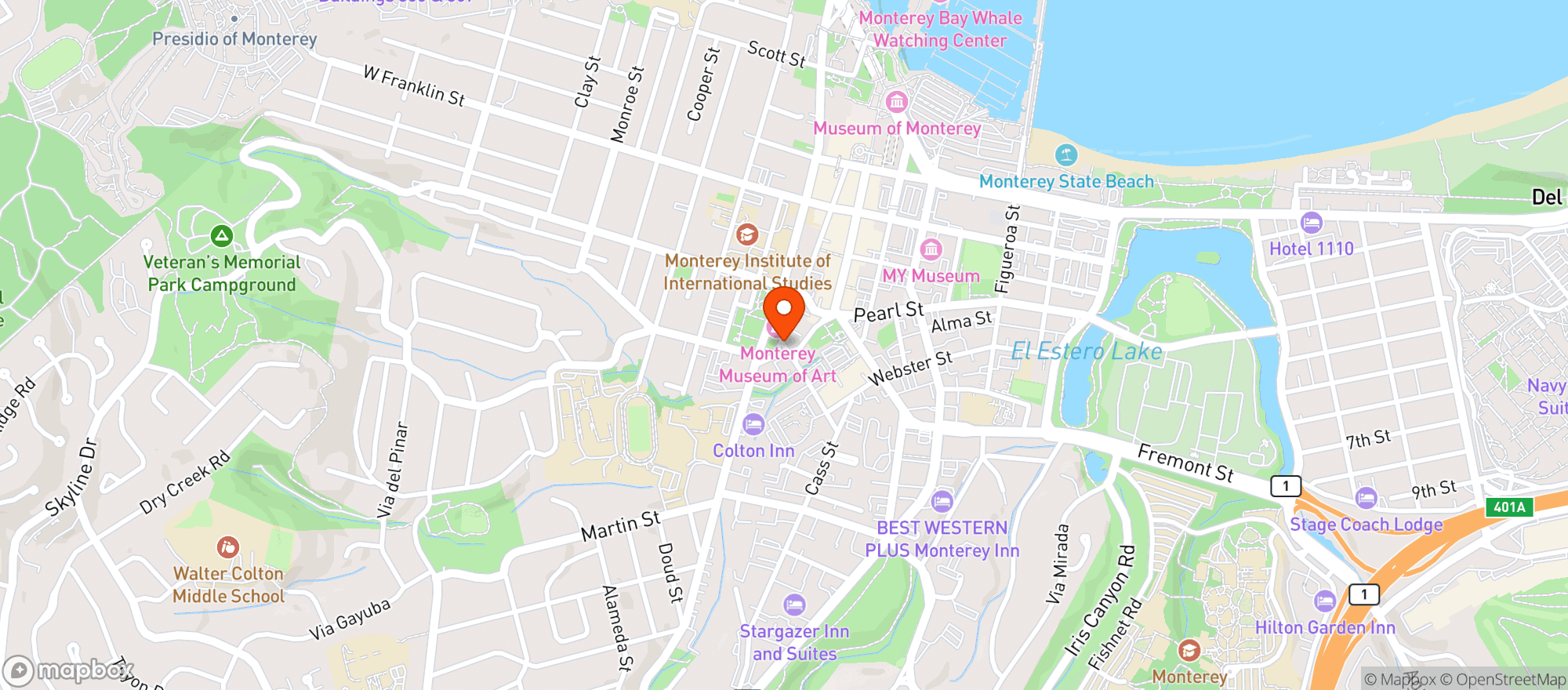 Map showing Stokes Adobe Restaurant #0