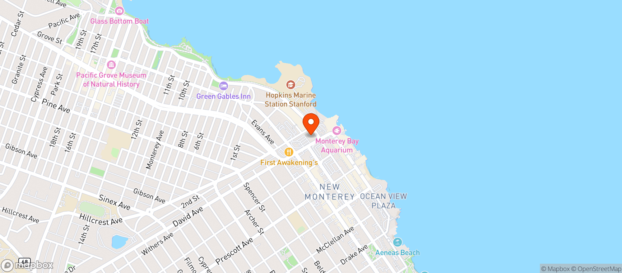 Map showing Andronicos