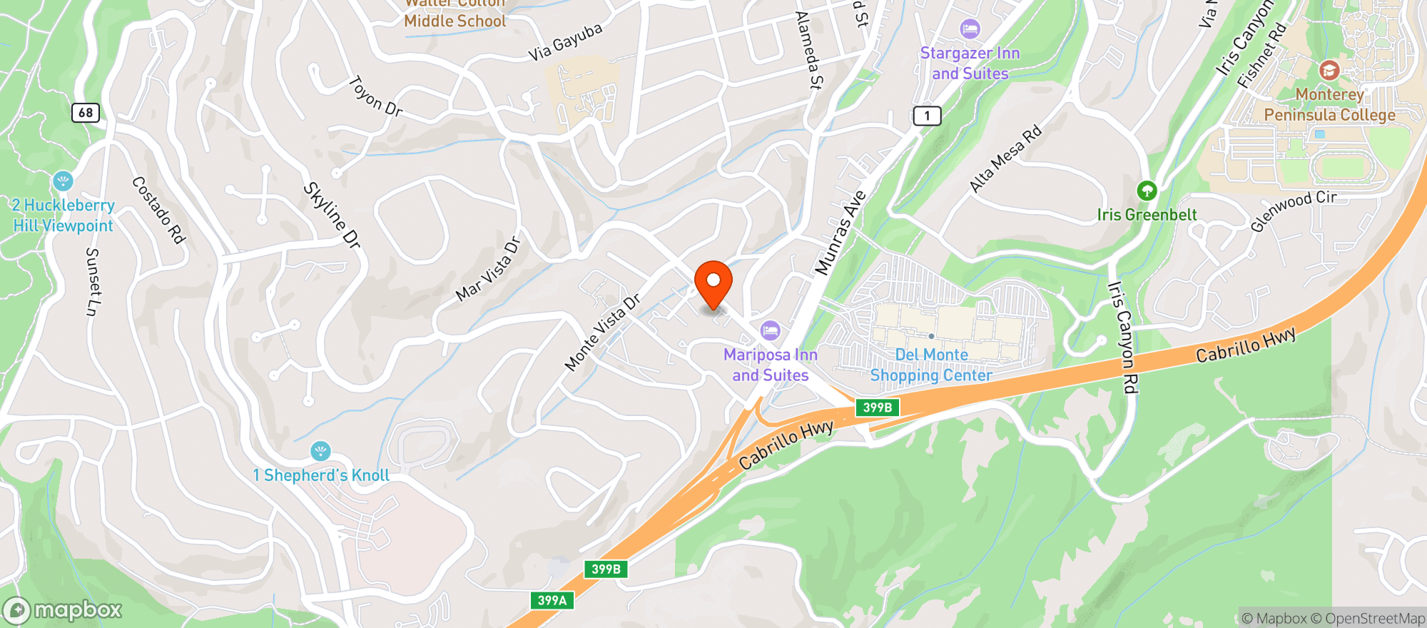 Map showing Elroy's Fine Foods