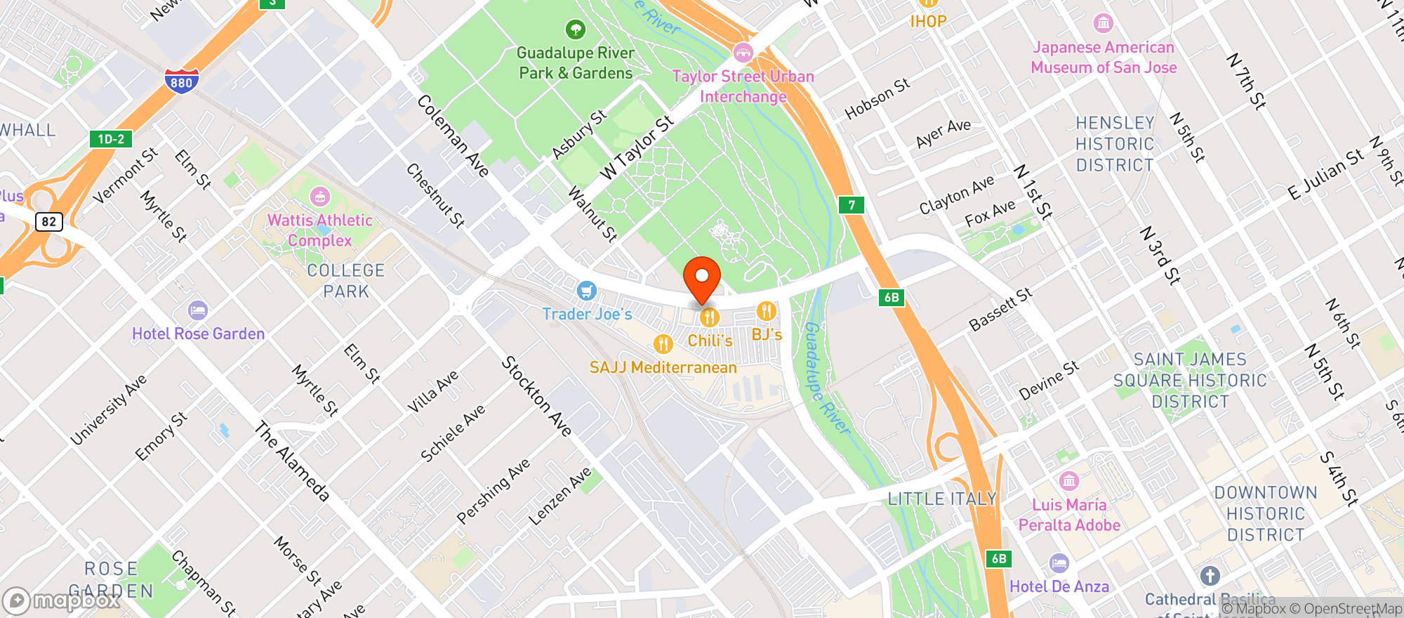 Map showing Target Store