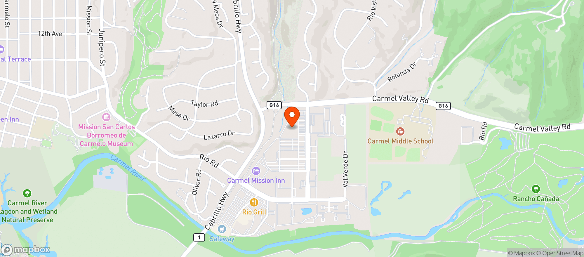 Map showing BevMo