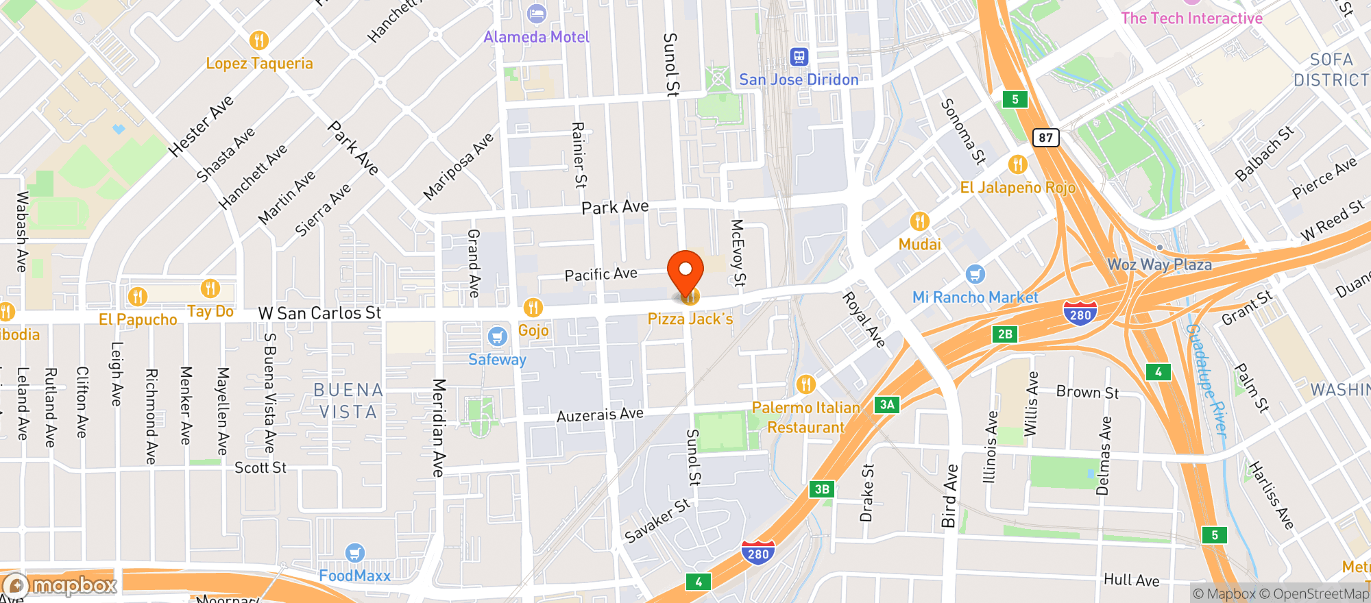 Map showing GRIZZLYS SMOKESHOP
