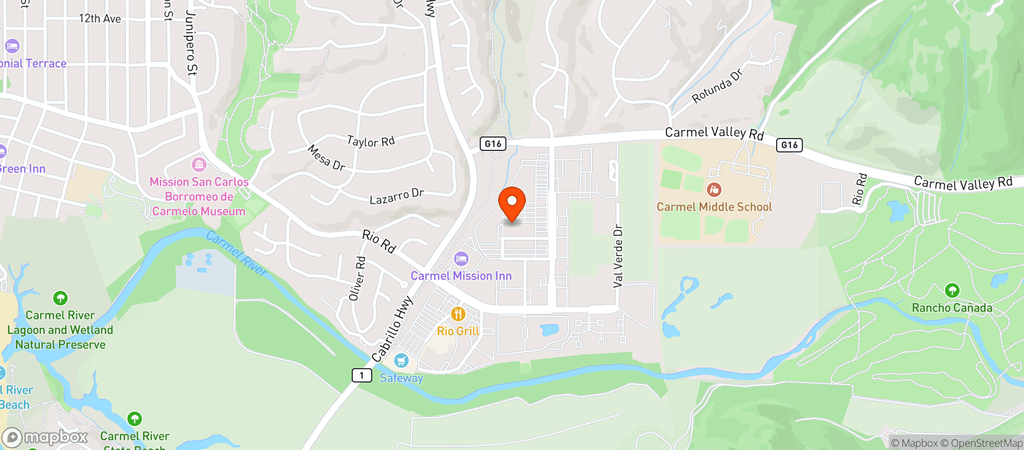 Map showing Big Sur Canna Weed Dispensary