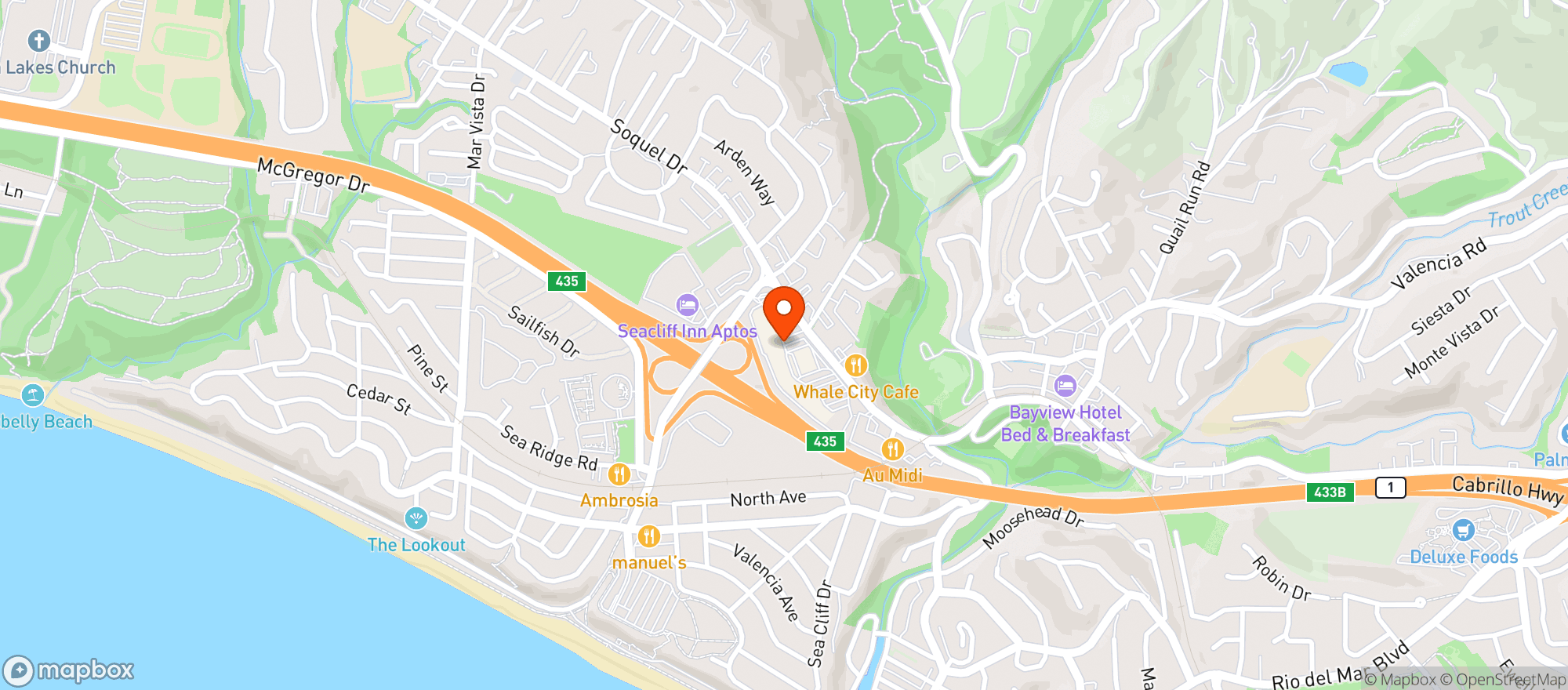 Map showing Safeway Store