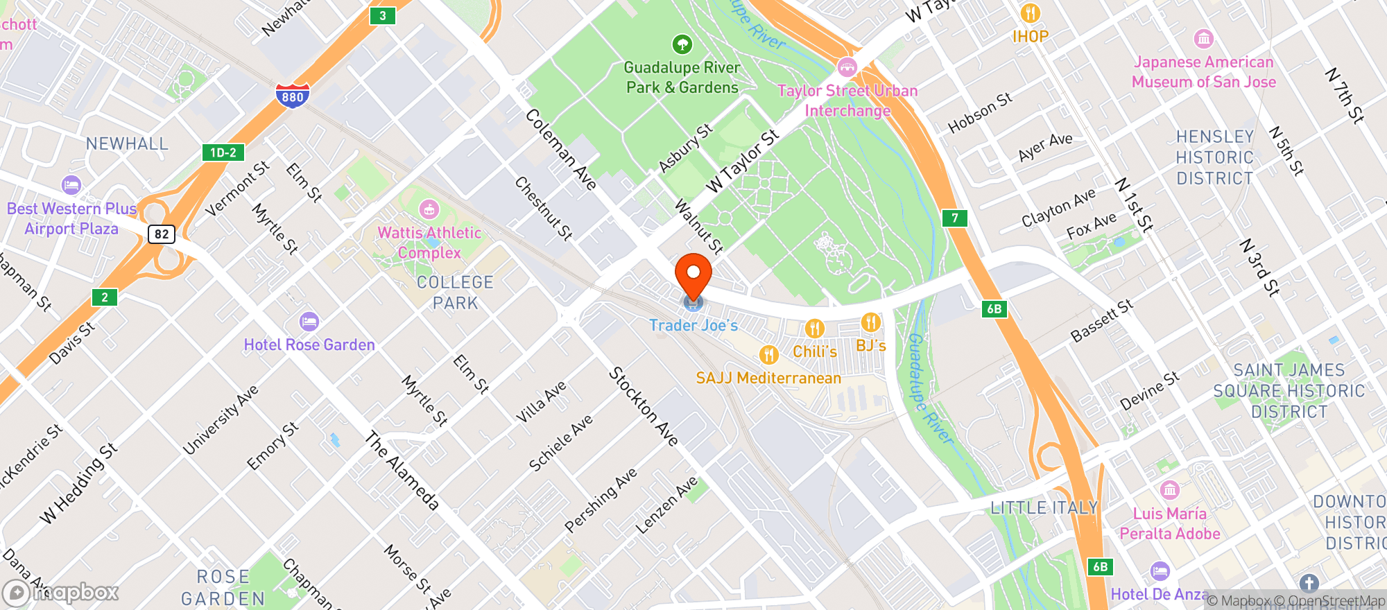 Map showing Trader Joes #212