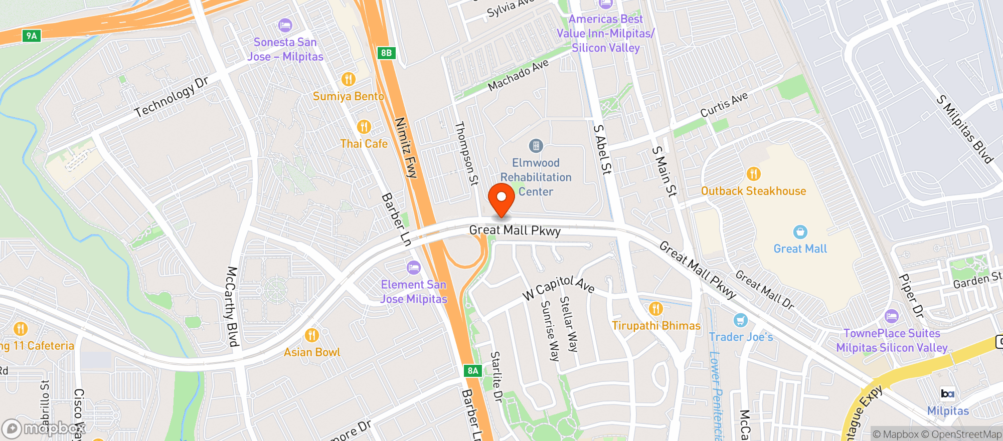 Map showing Gnc