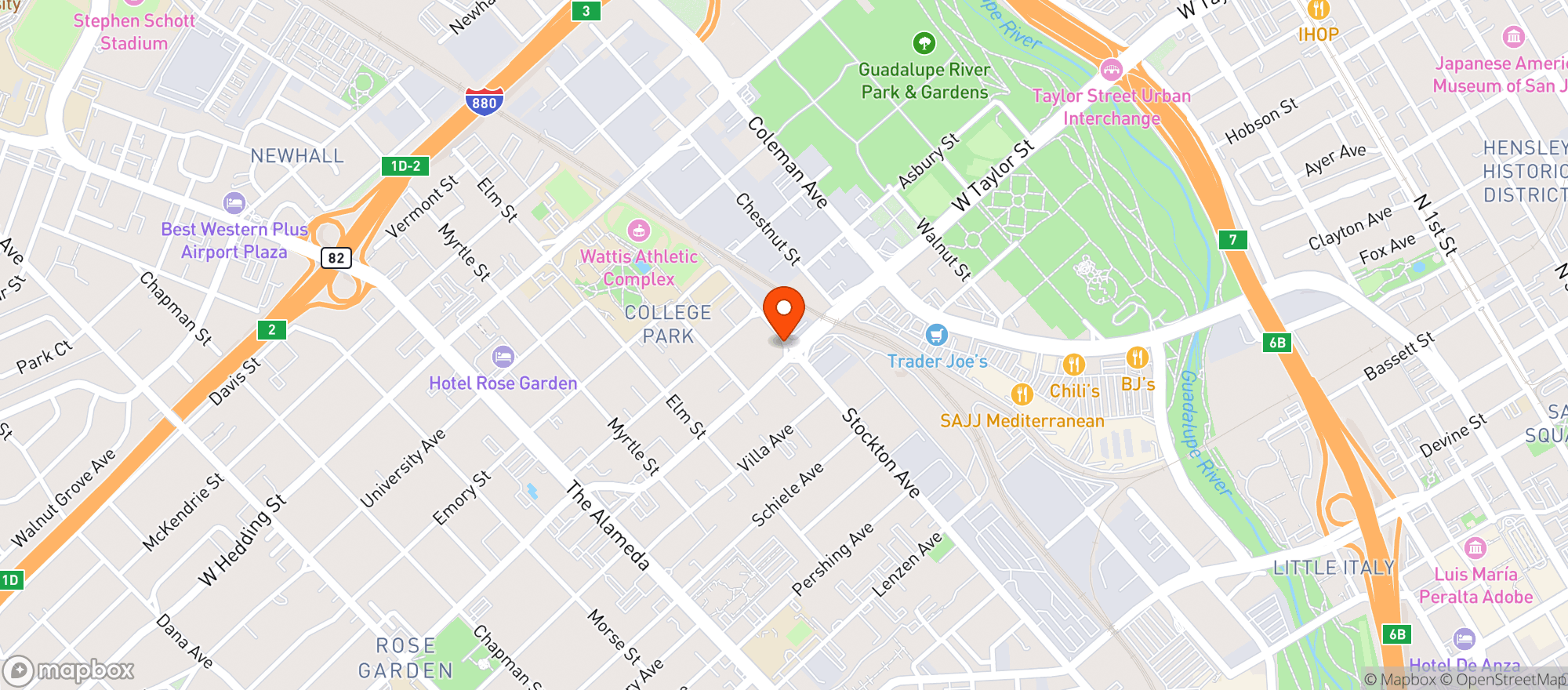 Map showing Pauls Quik Stop