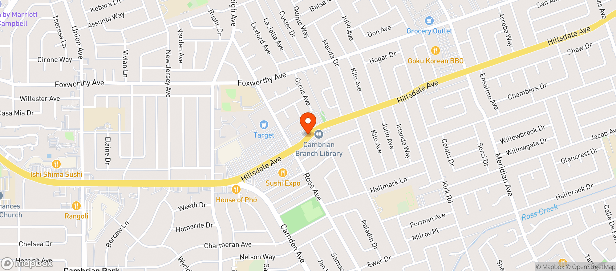 Map showing SMART & FINAL EXTRA