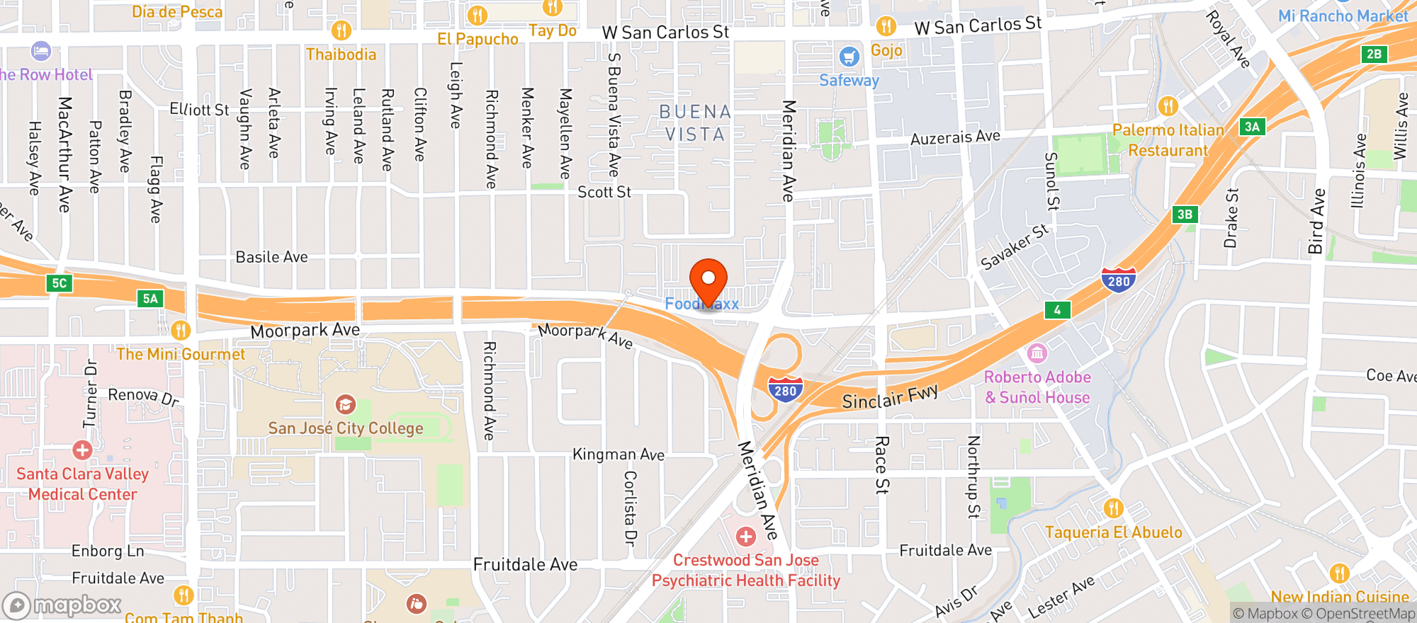 Map showing Food Maxx