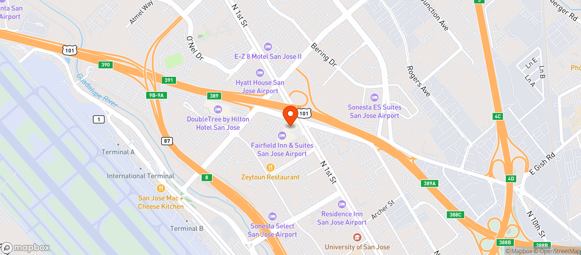 Map showing Fairfield Inn & Suites #5480