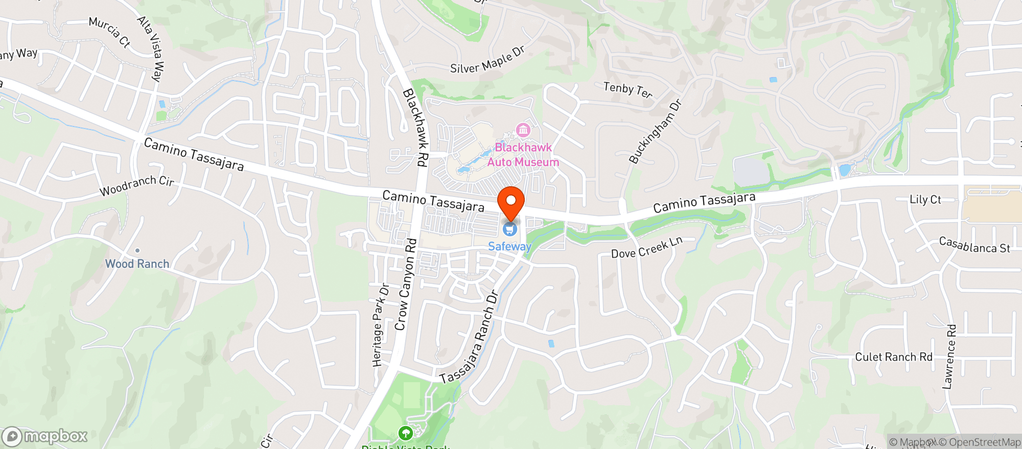 Map showing Safeway