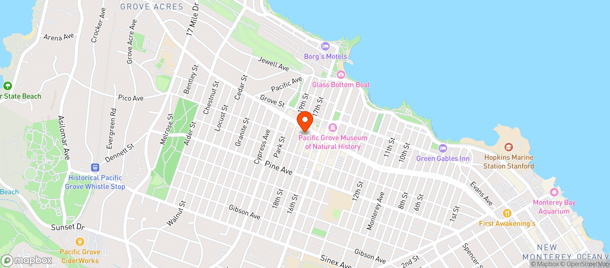 Map showing The Monarch Pub & Resturant