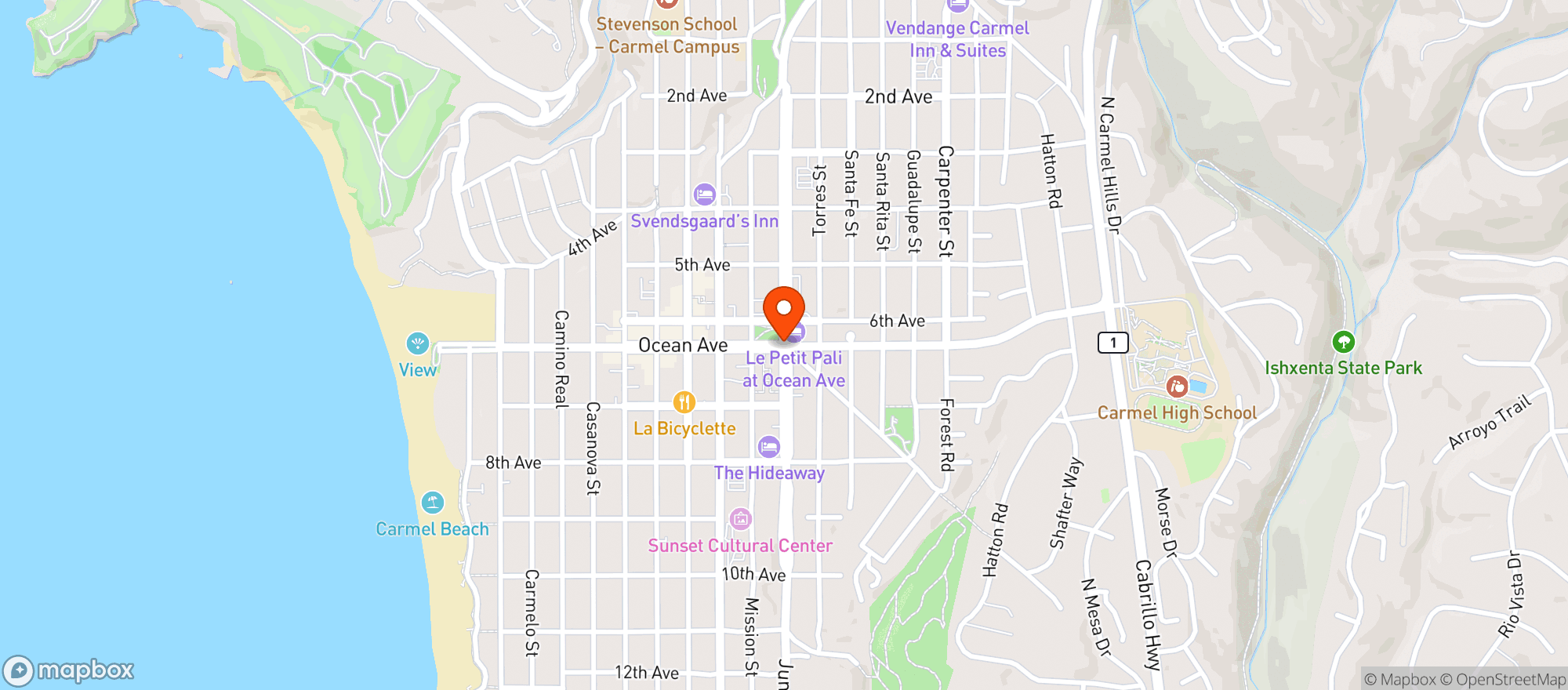 Map showing The Cheese Shop