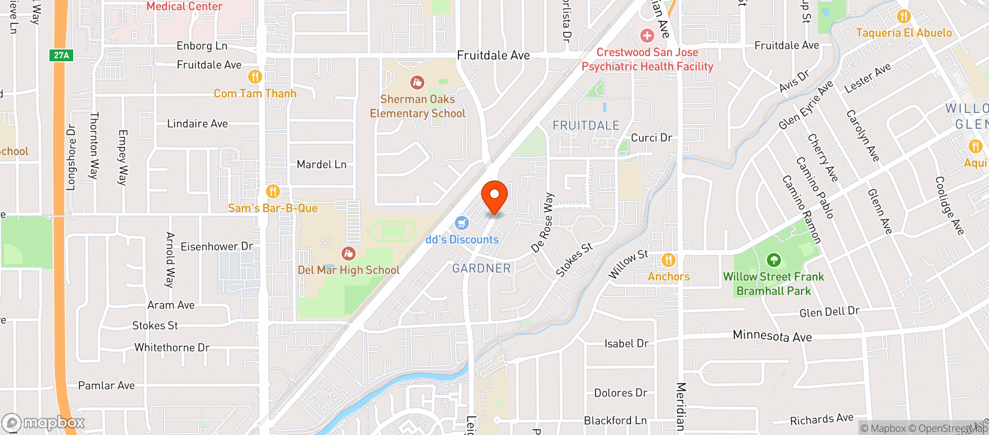 Map showing Tequilas Taqueria