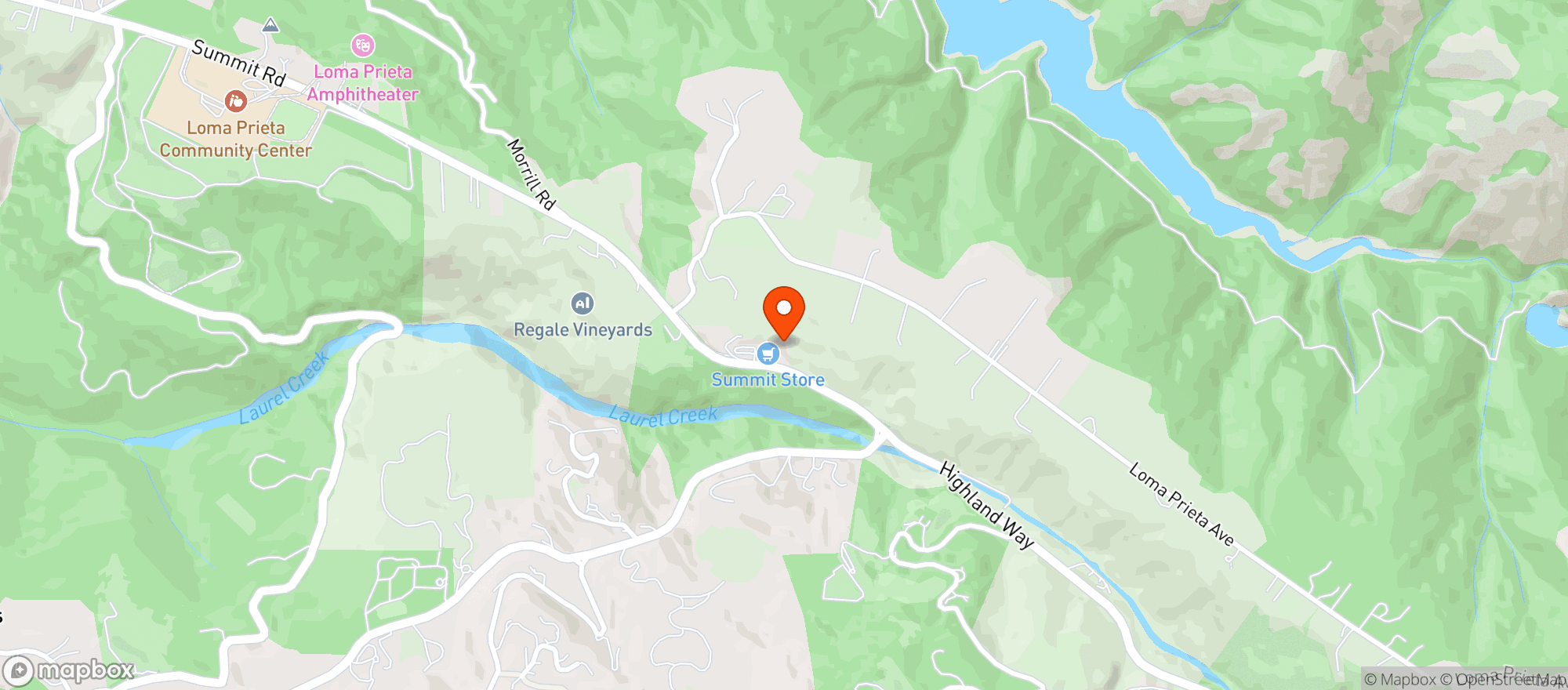 Map showing Summit Store Los Gatos