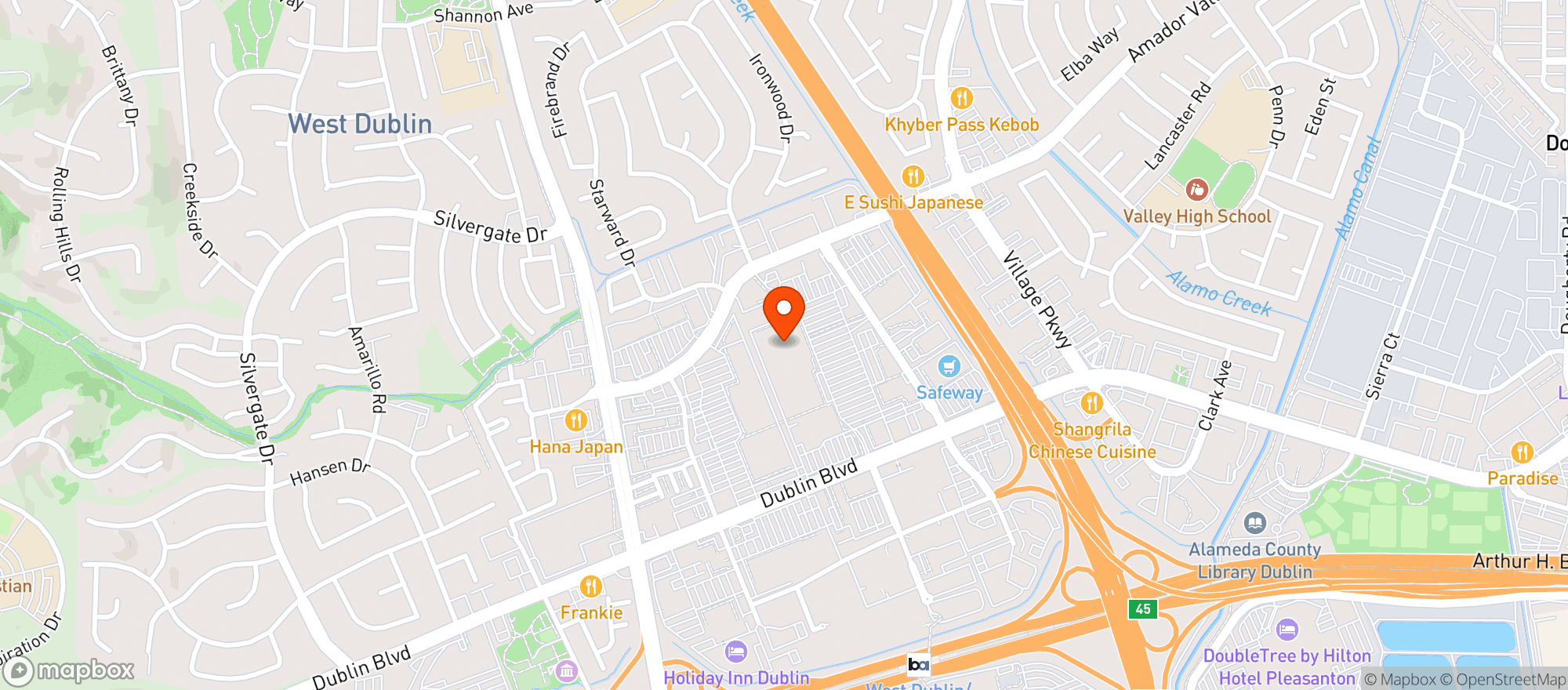 Map showing Target