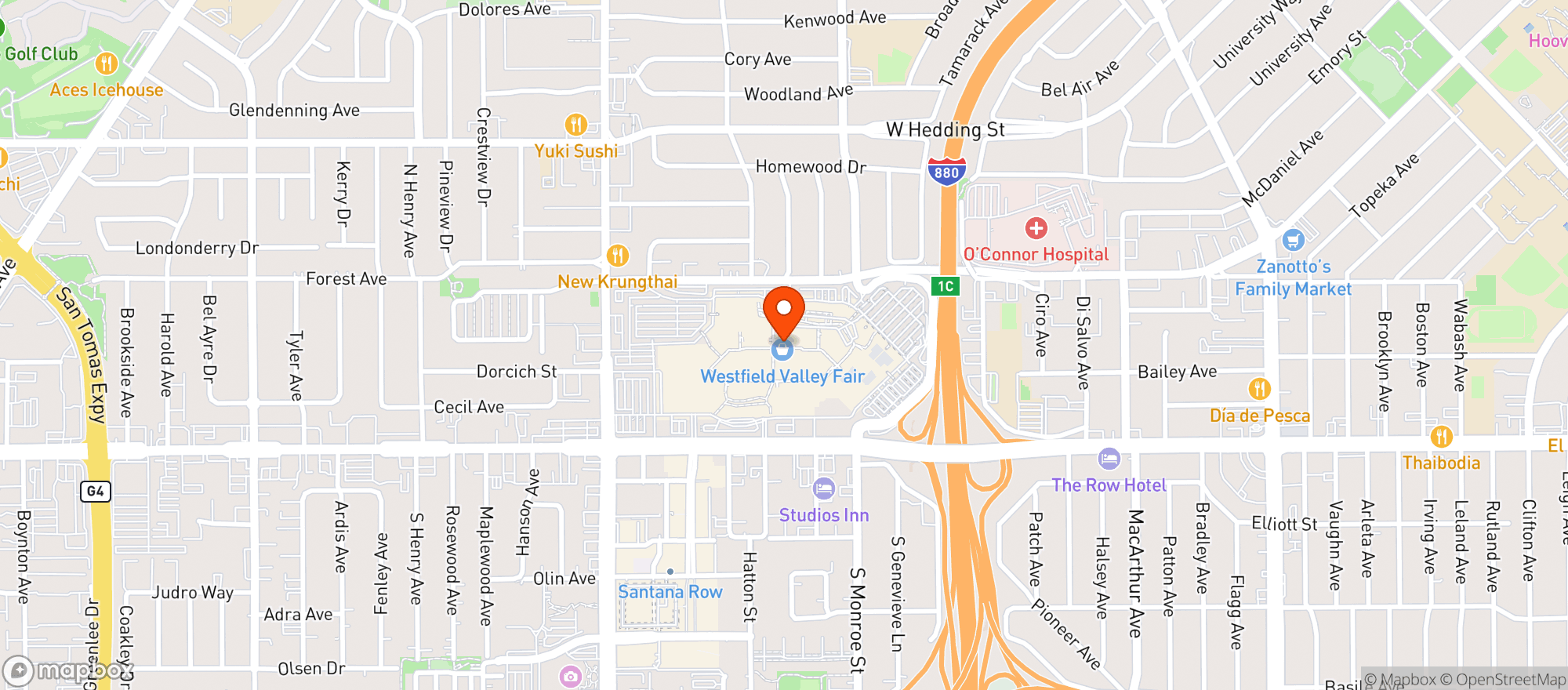Map showing Eataly Silicon Valley LLC