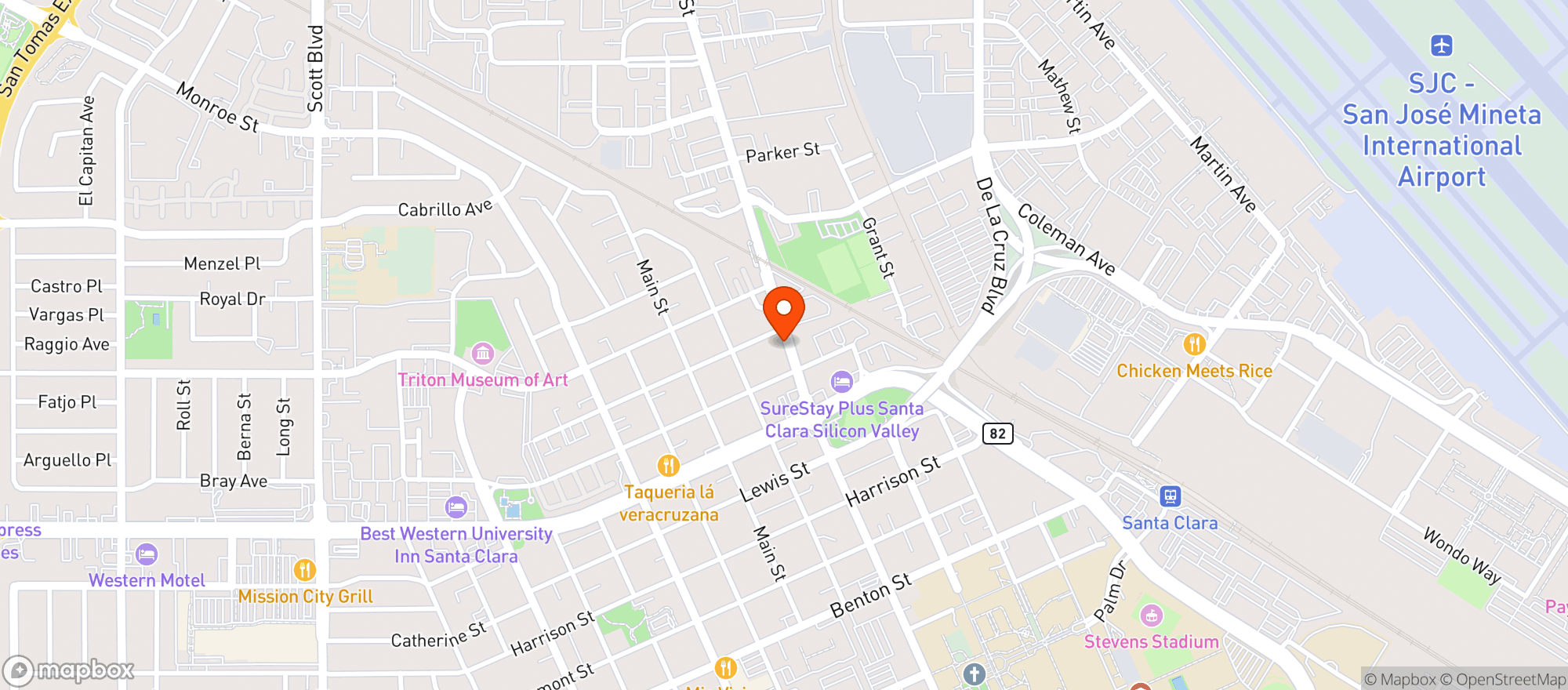 Map showing Lafayette Food & Liquor