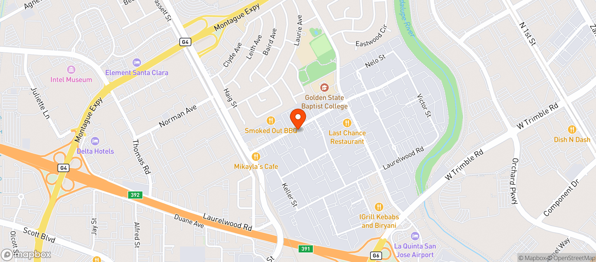 Map showing Snackwise