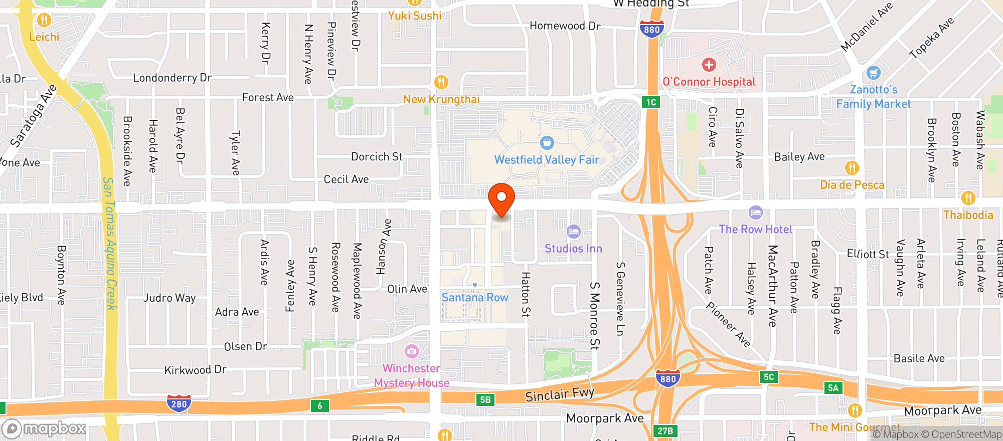 Map showing Yard House