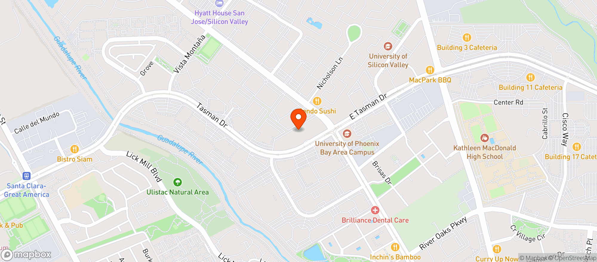 Map showing Samsung Cafe