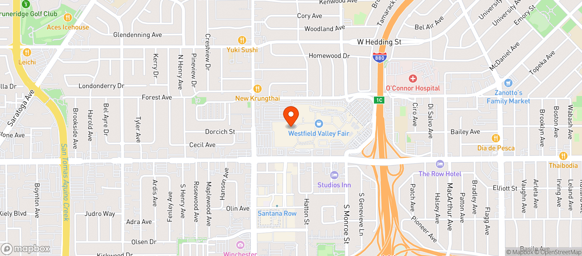 Map showing Alamo Drafthouse Cinema