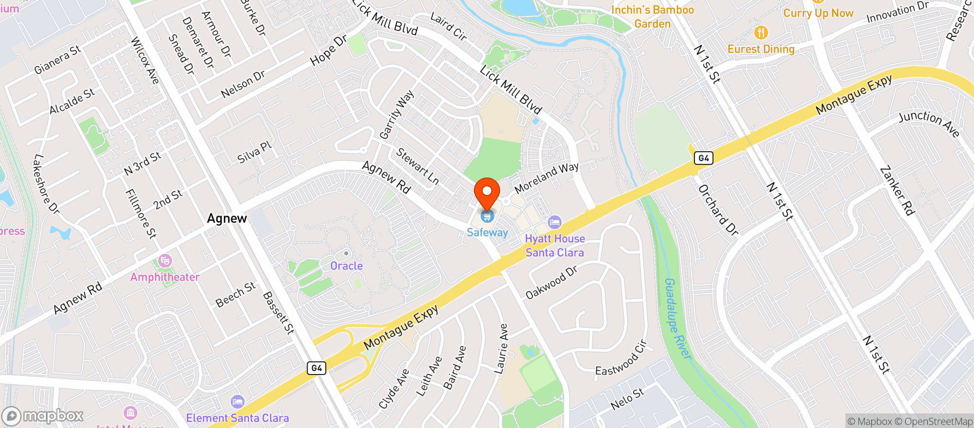 Map showing Safeway