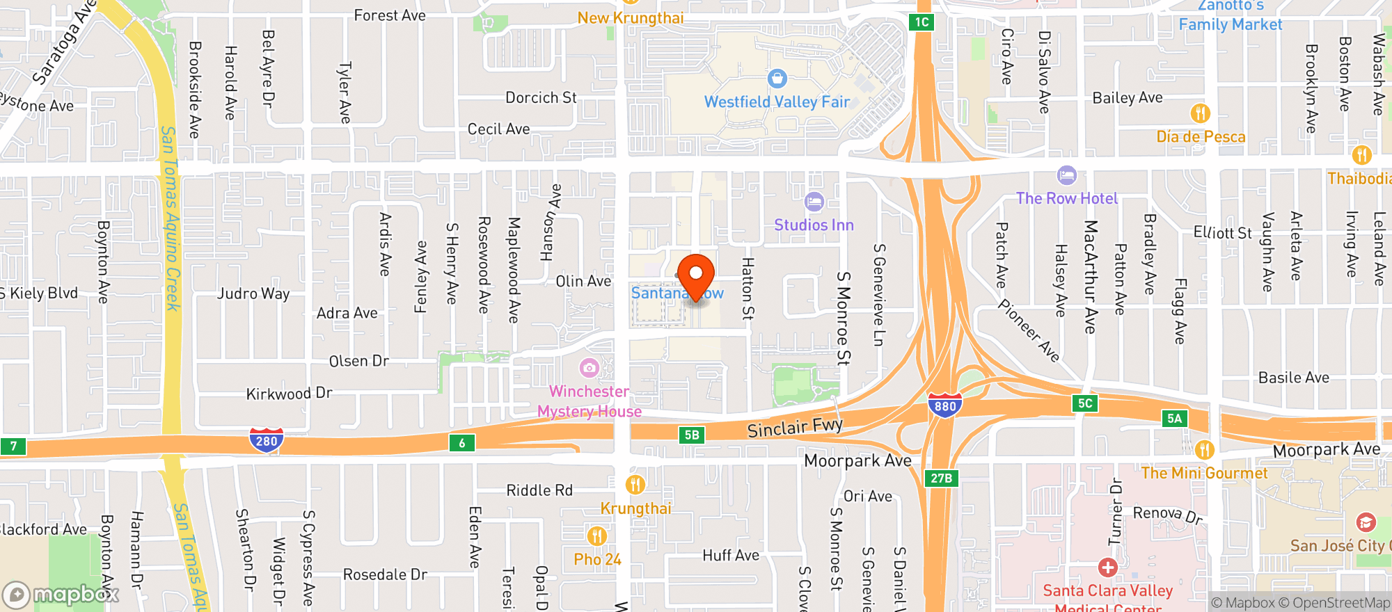 Map showing El Jardin Tequila Bar & Restaurant