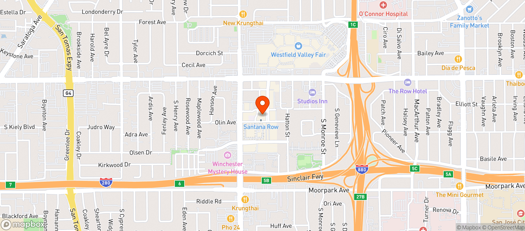 Map showing Hotel Valencia