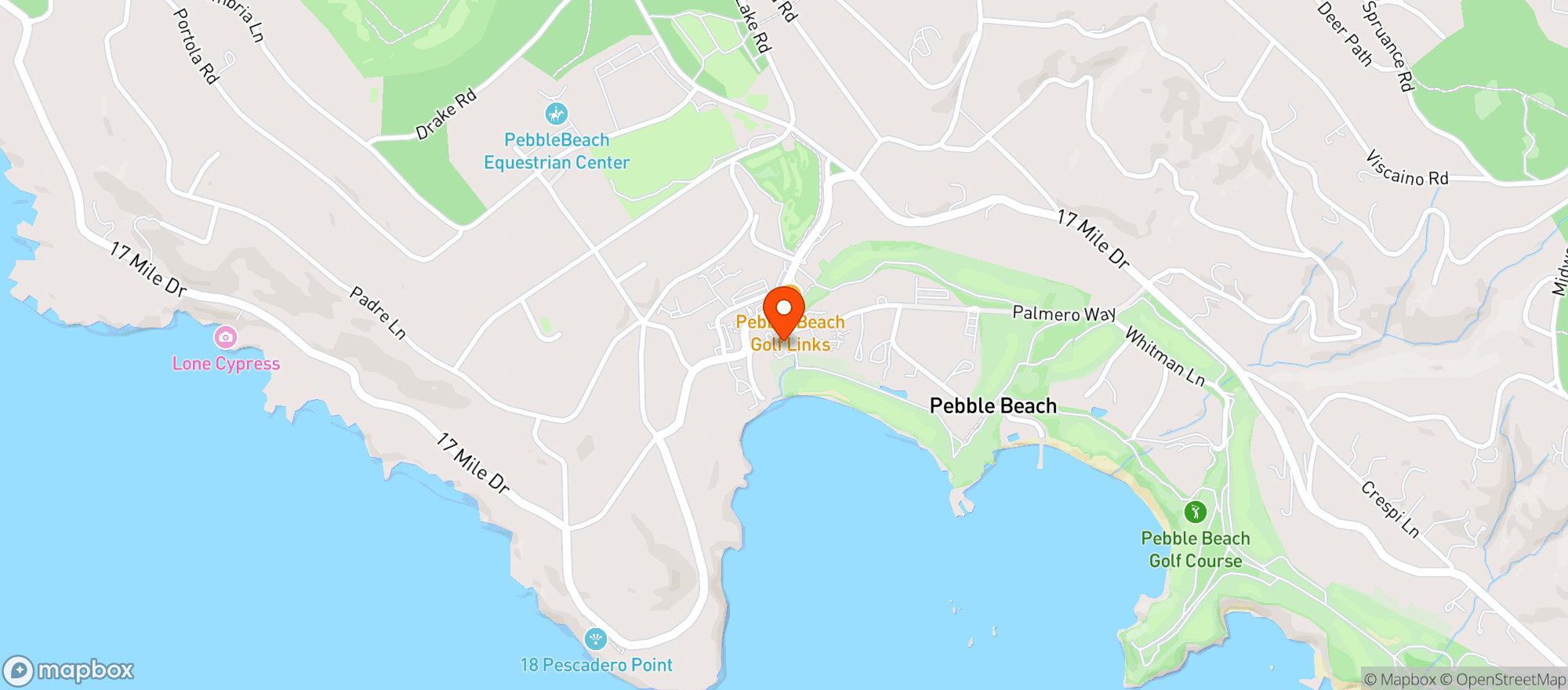 Map showing Lodge At Pebble Beach