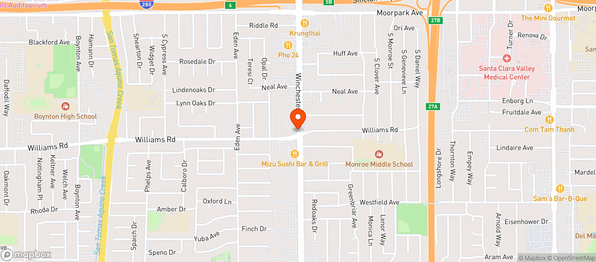 Map showing 7 Eleven