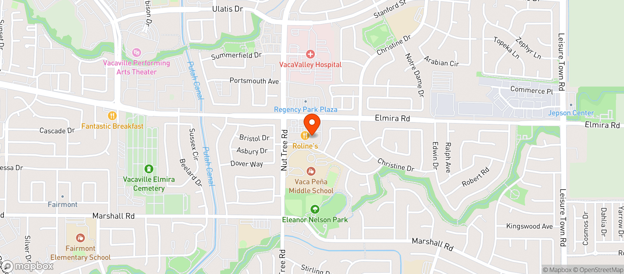 Map showing Discount Liquors - Vacaville