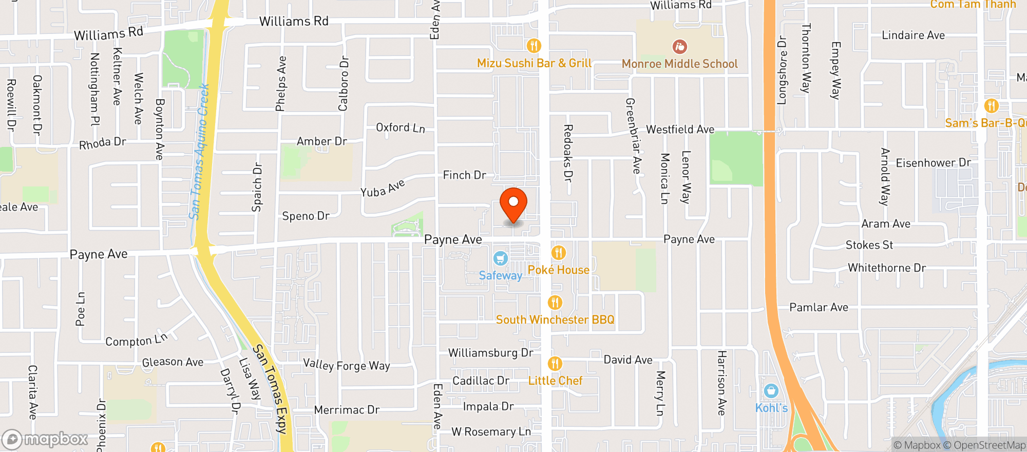 Map showing 7 Eleven