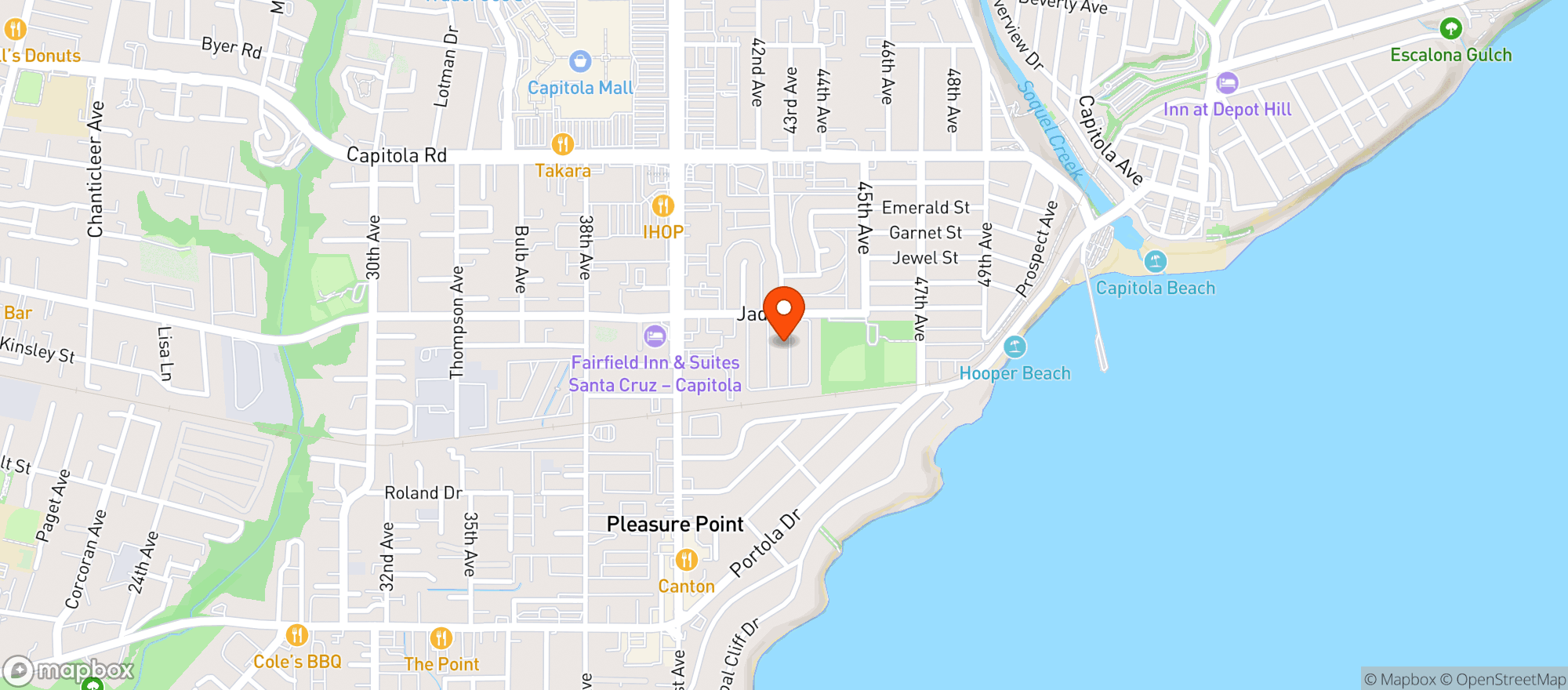 Map showing New Leaf Community Market - Capitola - 00100027338