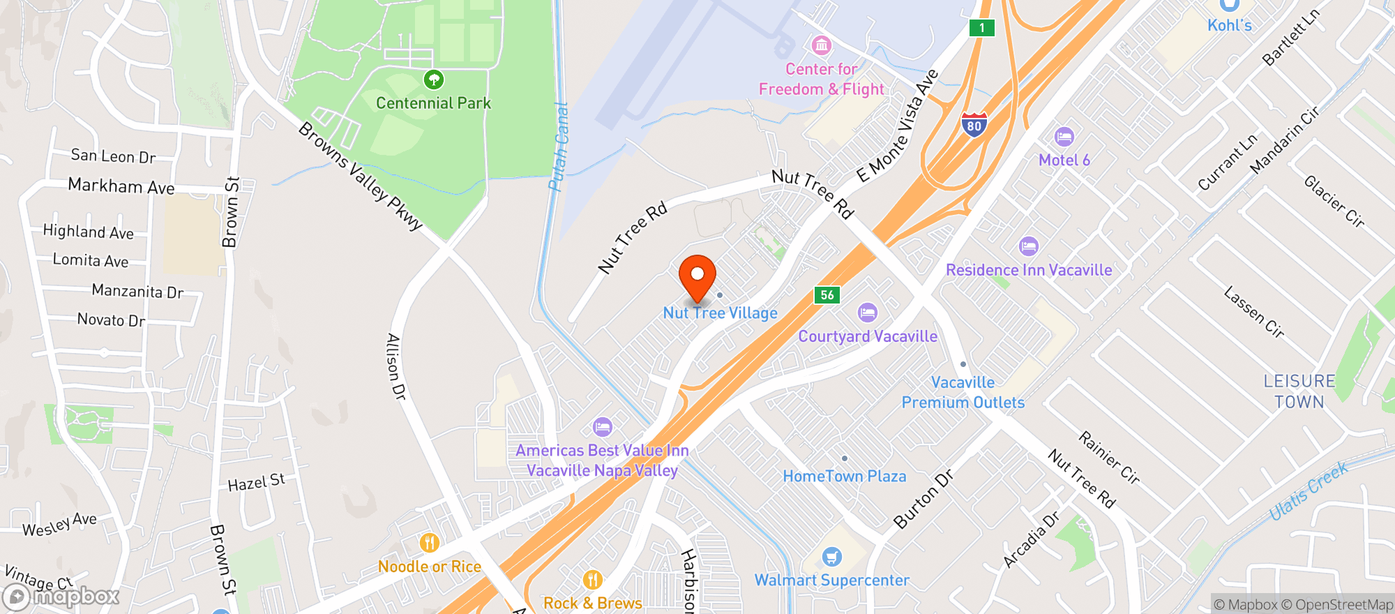 Map showing VACAVILLE VAPORIUM